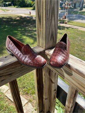 Vintage Maserati "Danni" Woven Leather Loafers Flats - Women's 5.5M